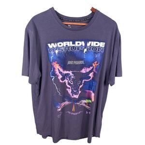 Under Amour Project Rock Men's Shirt Large Worldwide Disruption Iron Paradise